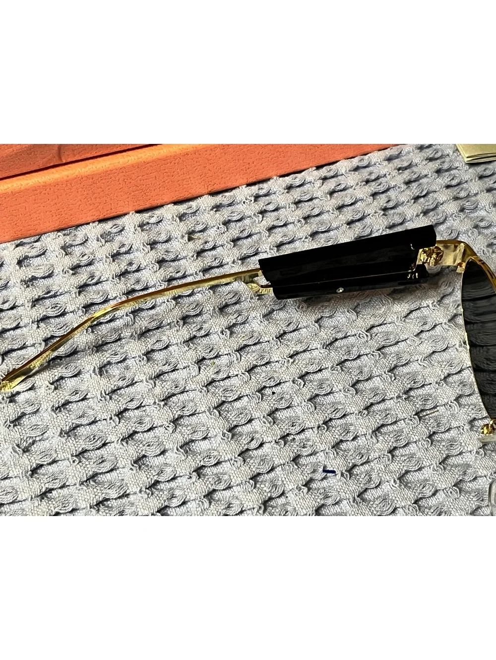 Premium Gold Double Bridge Oval Sunglasses & Gift Box